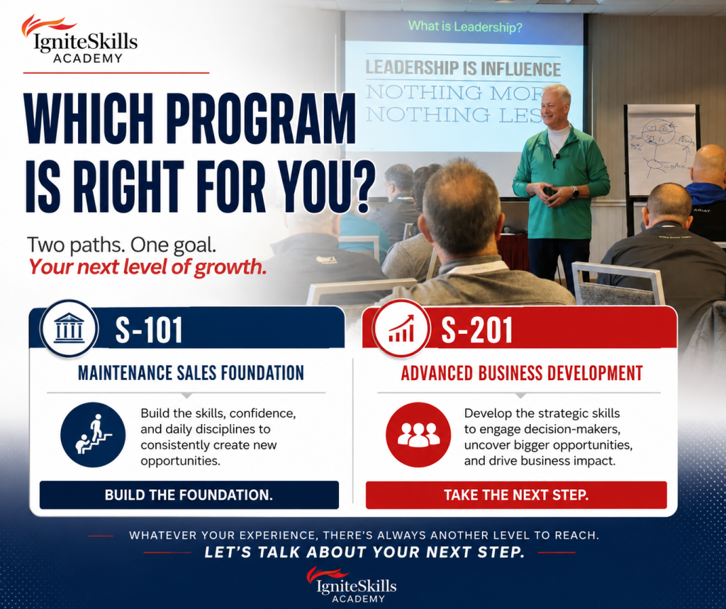 Which Program Is Right for You? IgniteSkills S-101 and S-201 sales courses compared