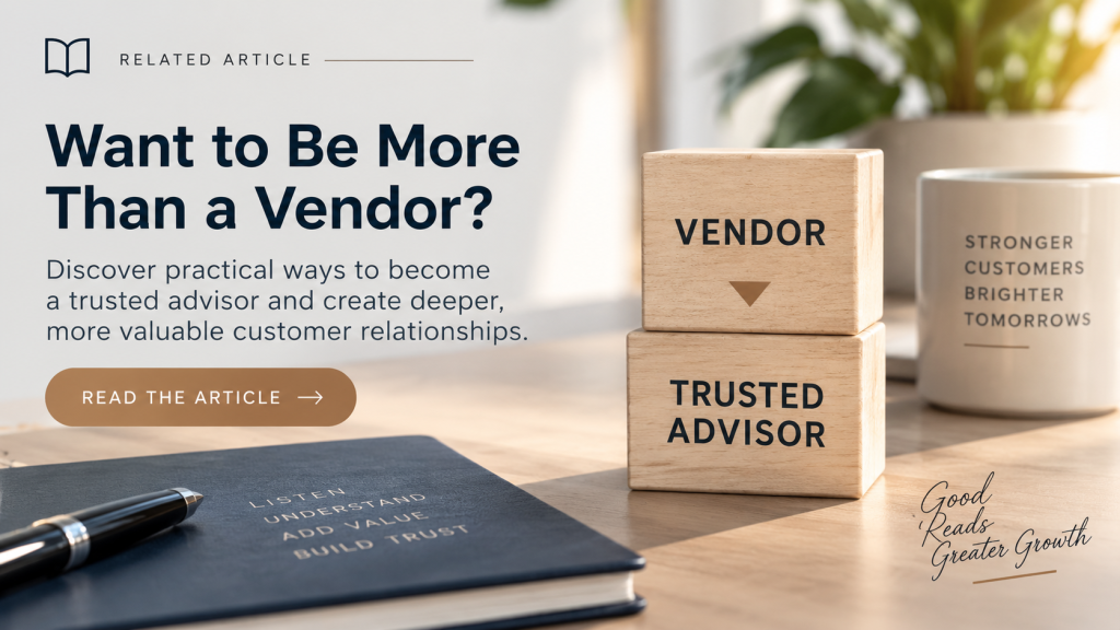 Want to Be More Than a Vendor? Blocks marked vendor and trusted advisor